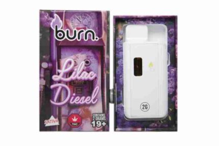 Burn Disposable Vapes – Lilac Diesel (Sativa) (2 Gram)