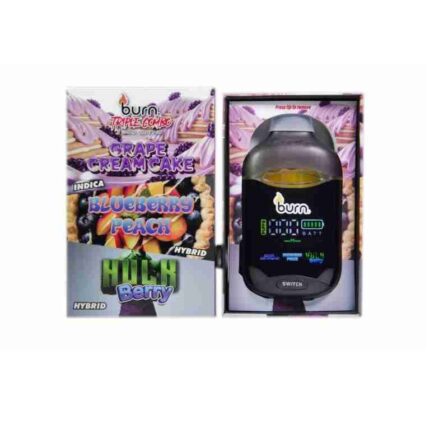 Burn Triple Combo – Grape Cream Cake + Blueberry Peach + Hulk Berry (3 Gram)